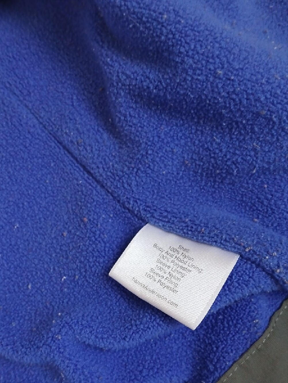 Hanna Andersson Boys Fleece-Lined Hooded Winter Jacket Green Gray Size 90 (2T) - Picture 9 of 9
